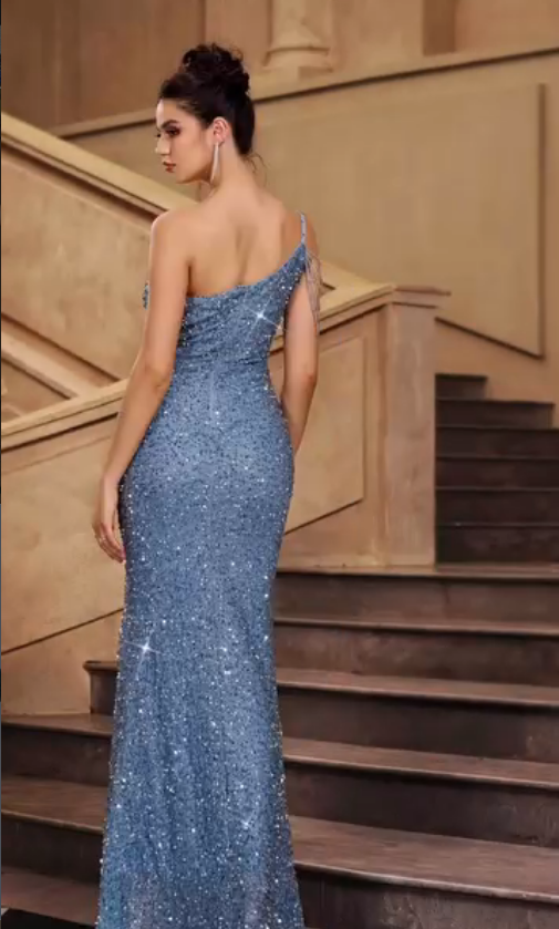 Ice Blue Stardust Gown