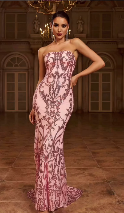 Blush Enchanted Sequin Gown