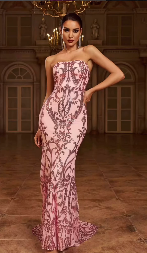 Blush Enchanted Sequin Gown