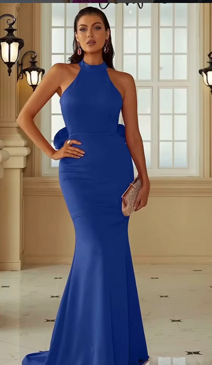 Royal Radiance Halter Gown