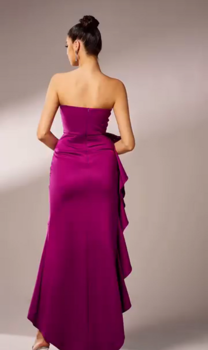 Amethyst Luxe Bow Gown