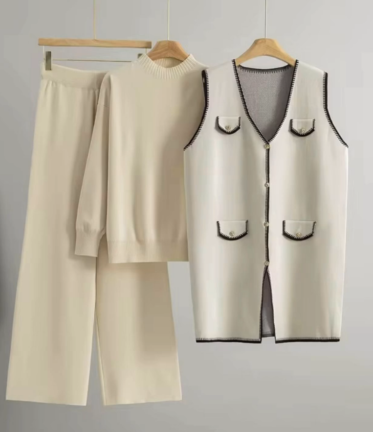 Chanel-Inspired Luxe 3- Piece Winter Set