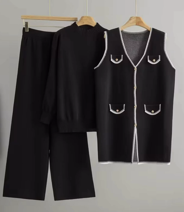 Chanel-Inspired Luxe 3- Piece Winter Set