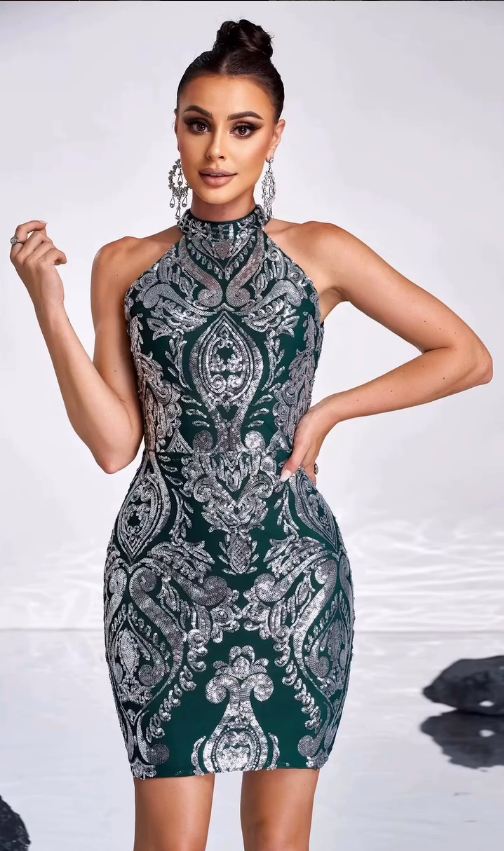 Emerald Royale Luxe Dress