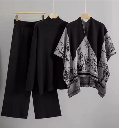 Elegant 3-Piece Knitwear Lounge Set