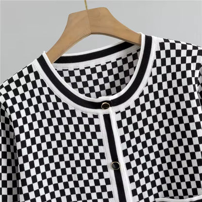 Monaco Check Knit Winter Set