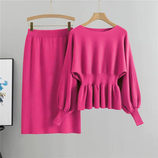 Amara Peplum Knit Set