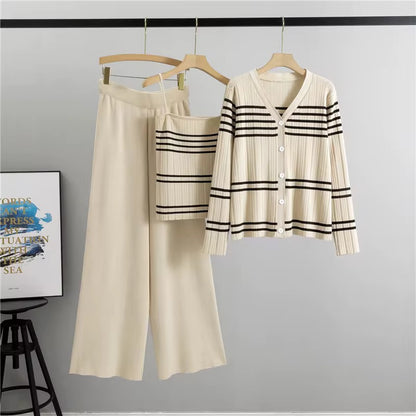 Midnight Stripe Elegance 3-Piece Set