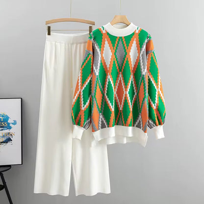 Aurora Diamond Knit Lounge Set