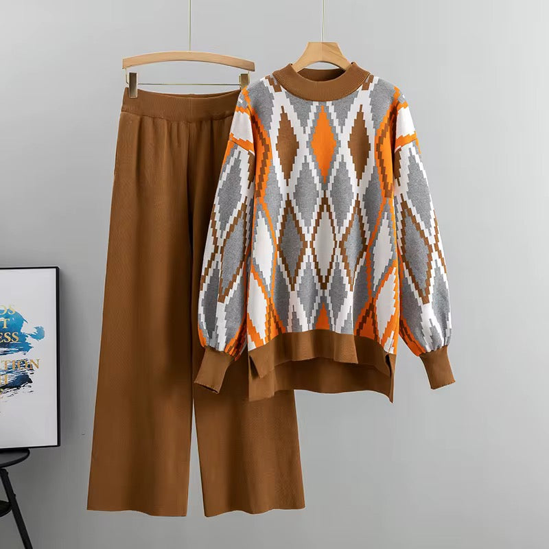 Aurora Diamond Knit Lounge Set