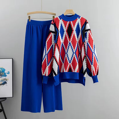 Aurora Diamond Knit Lounge Set