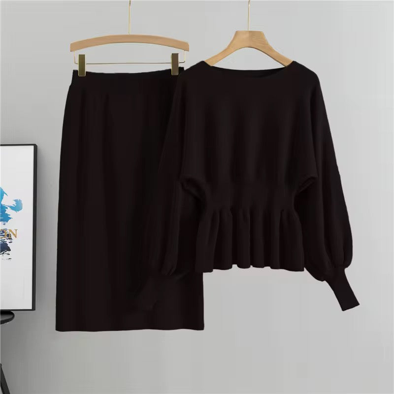 Amara Peplum Knit Set