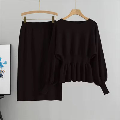 Amara Peplum Knit Set