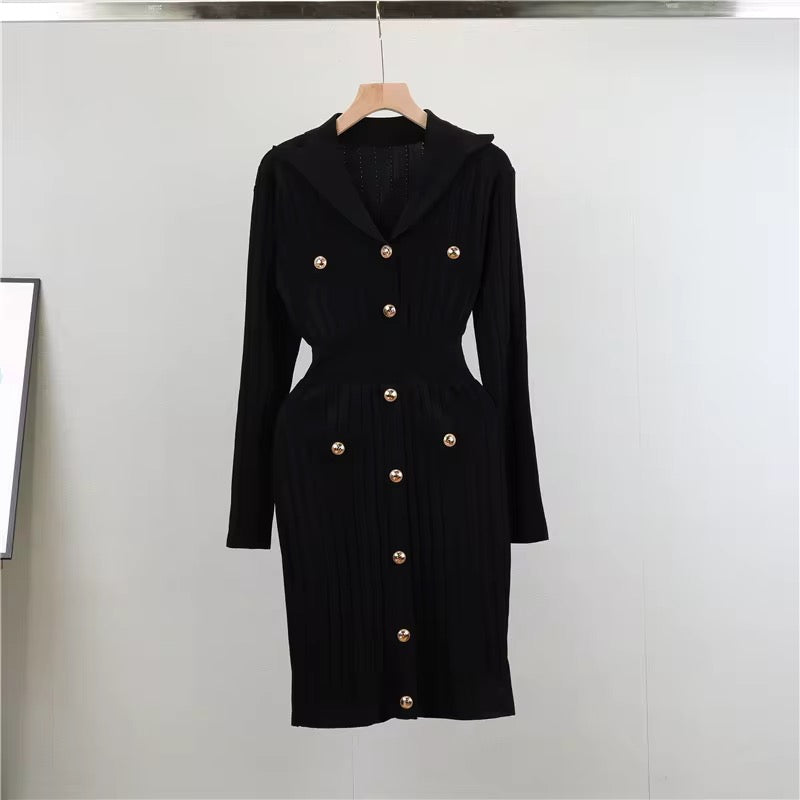 Casual Elegant Ribbed Bodycon Dress