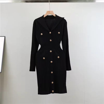 Casual Elegant Ribbed Bodycon Dress