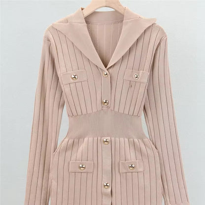 Casual Elegant Ribbed Bodycon Dress