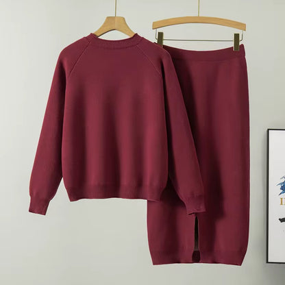 Butterfly Knit Sweater and Skirt Set