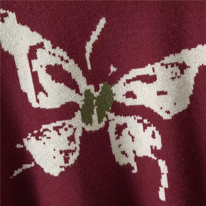 Butterfly Knit Sweater and Skirt Set