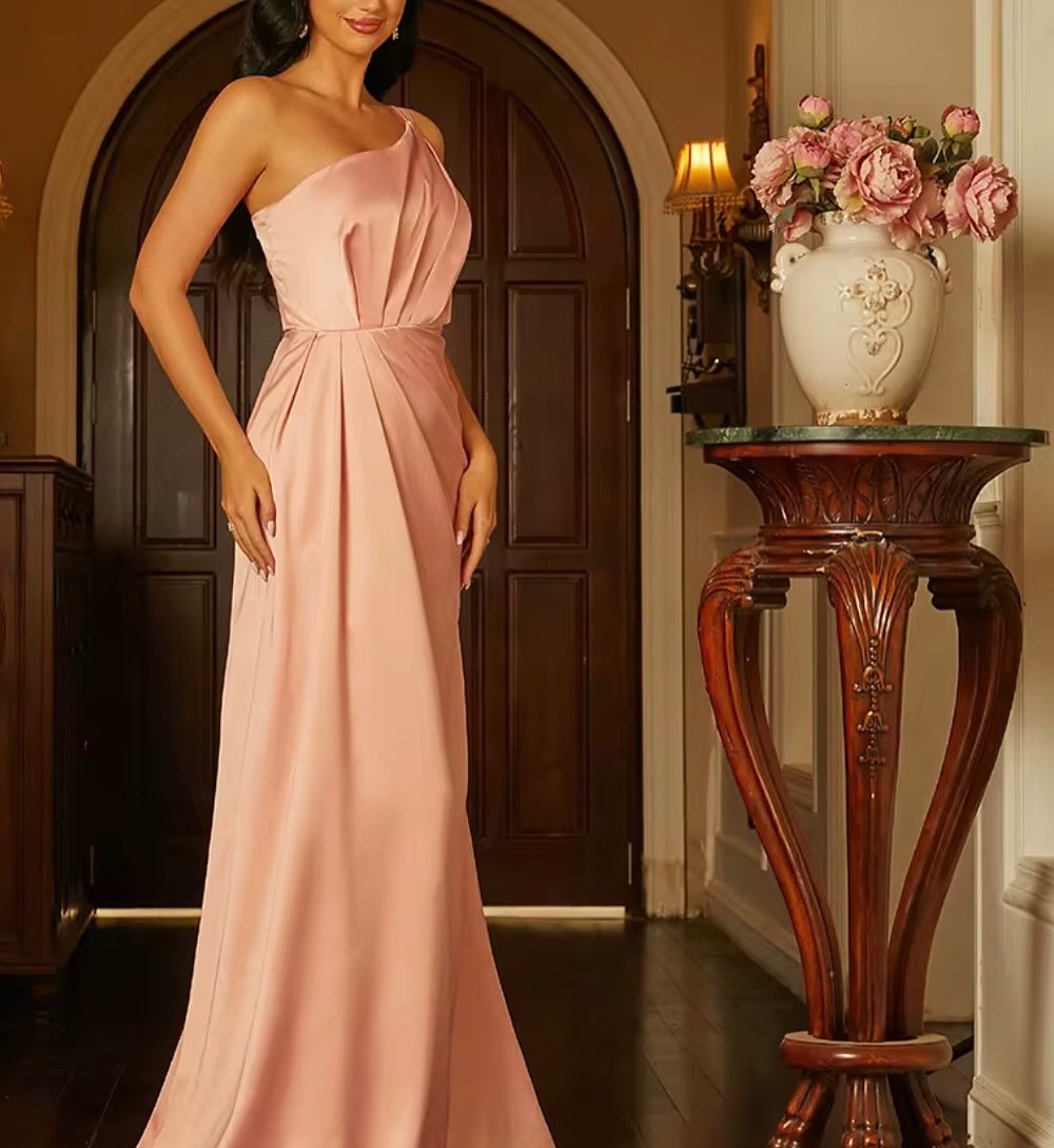 Blush Elegance Satin Gown