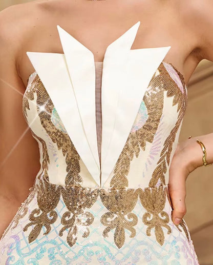 Golden Opulence Couture Gown