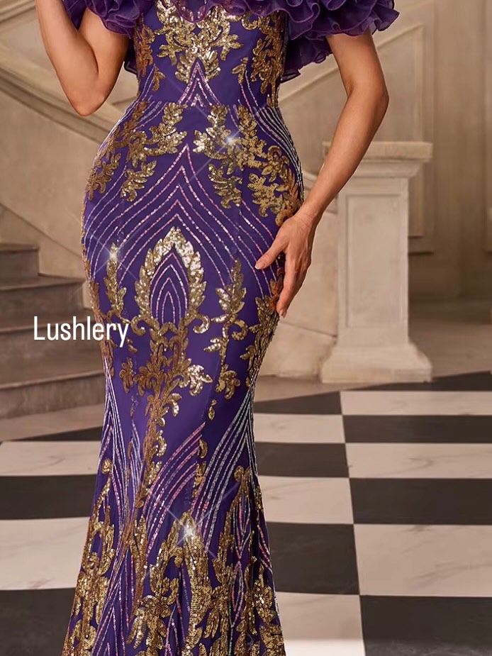 Imperial Amethyst Couture Gown