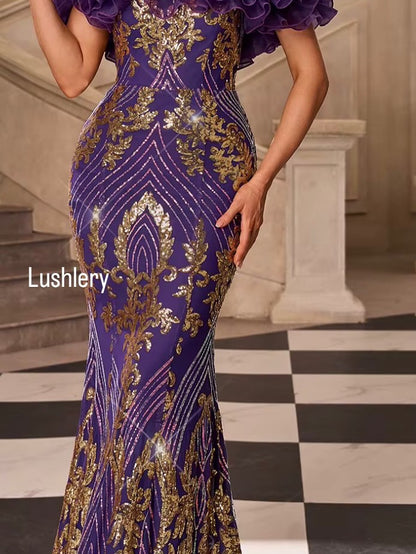 Imperial Amethyst Couture Gown