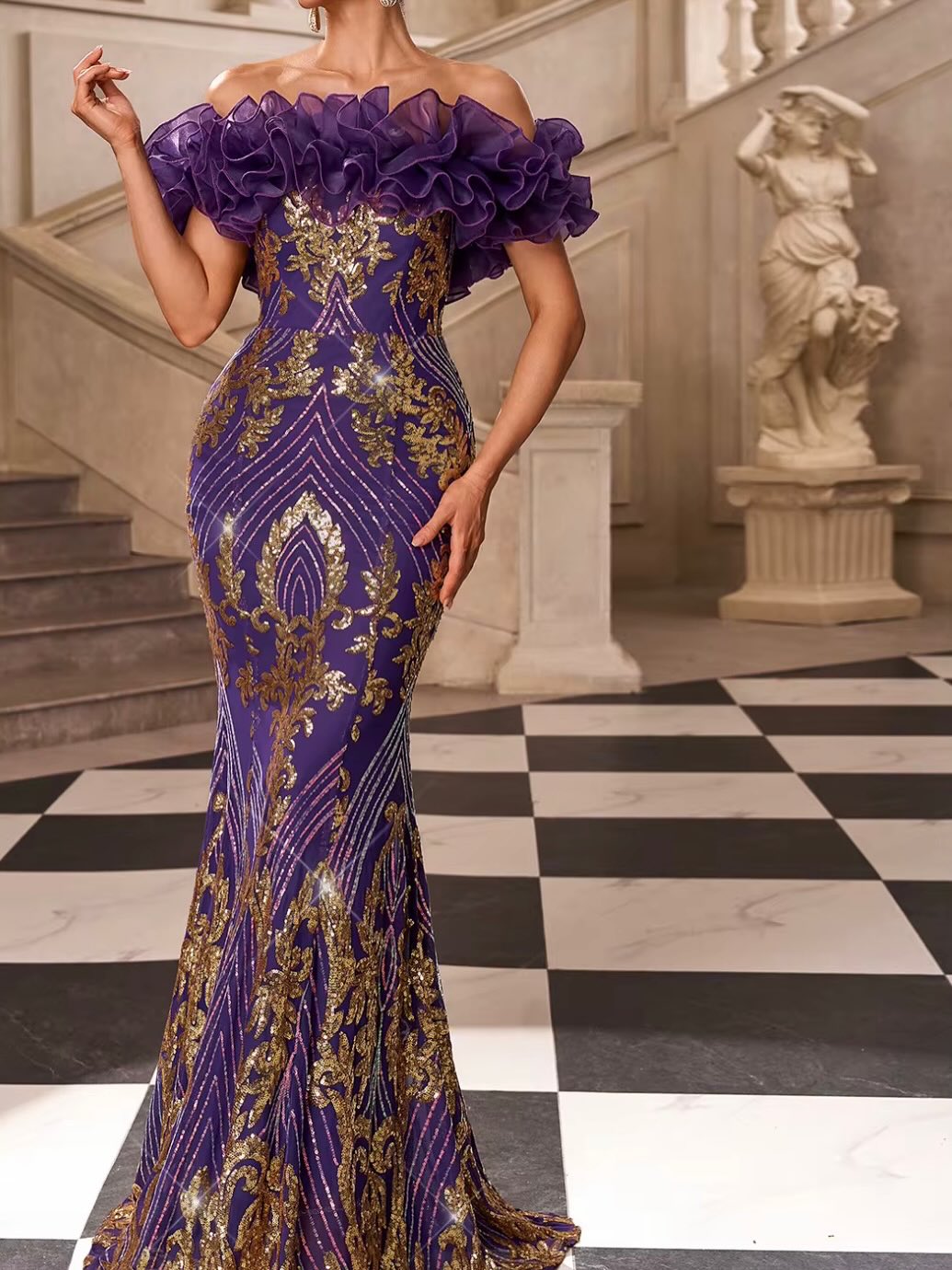 Imperial Amethyst Couture Gown