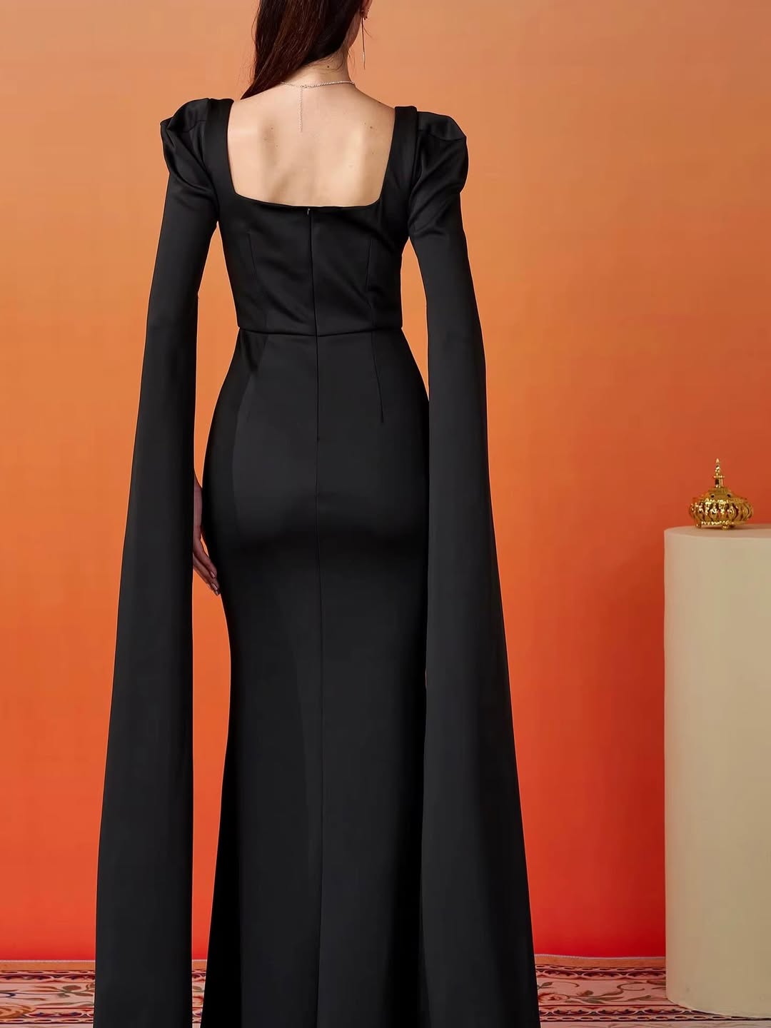 Midnight Empress Cape Gown