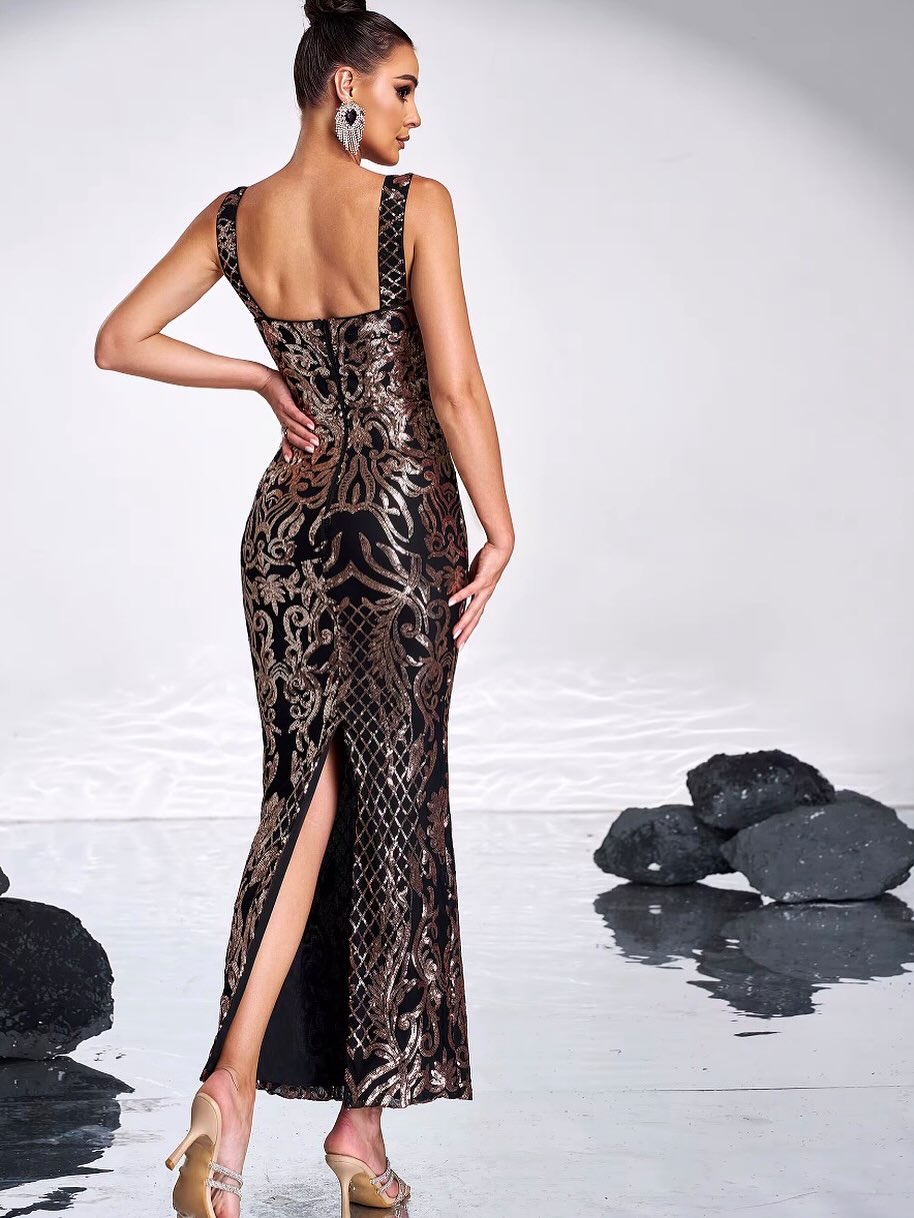 Noir Baroque Couture Gown