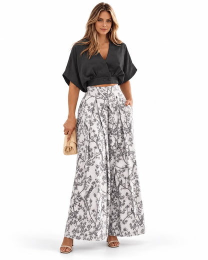 The Calliope Botanic Wide-Leg Set