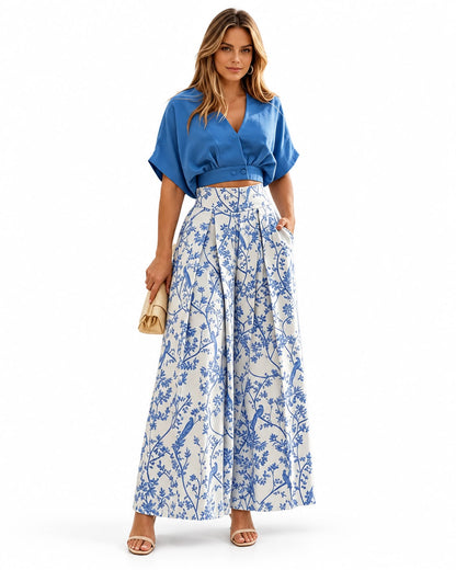 The Calliope Botanic Wide-Leg Set