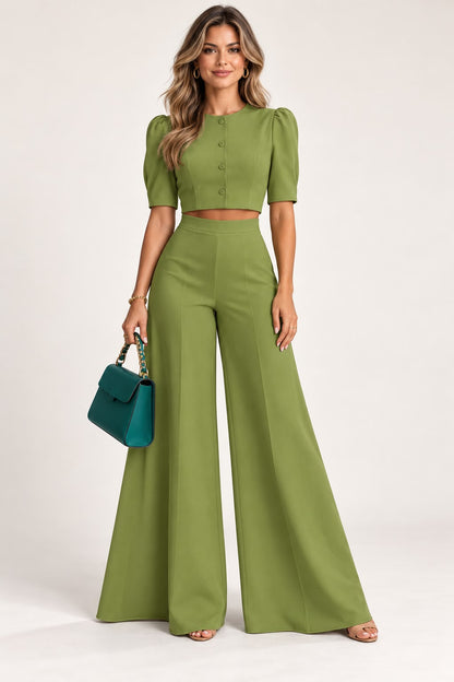 The Calliope Puff-Sleeve Pant Set