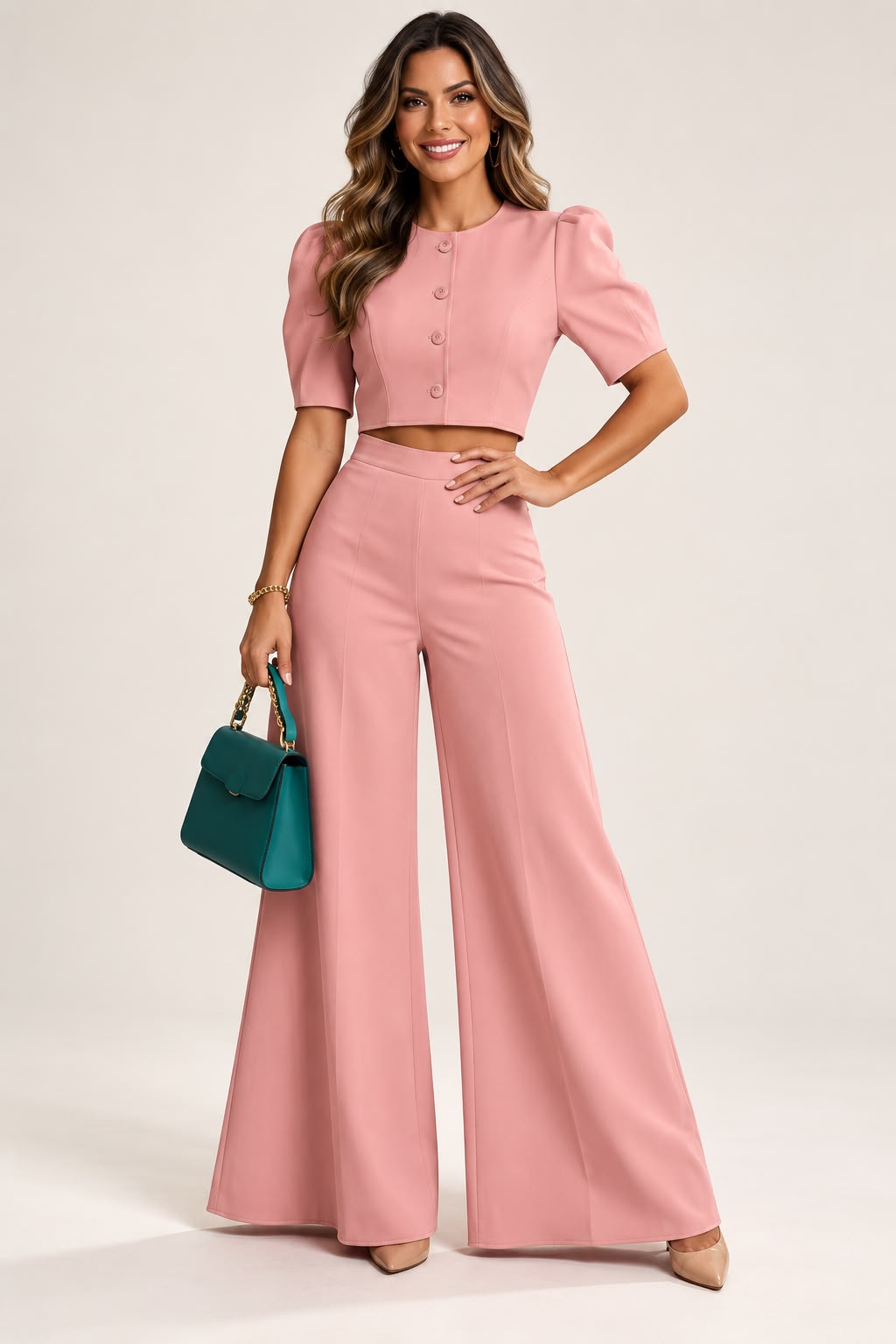 The Calliope Puff-Sleeve Pant Set