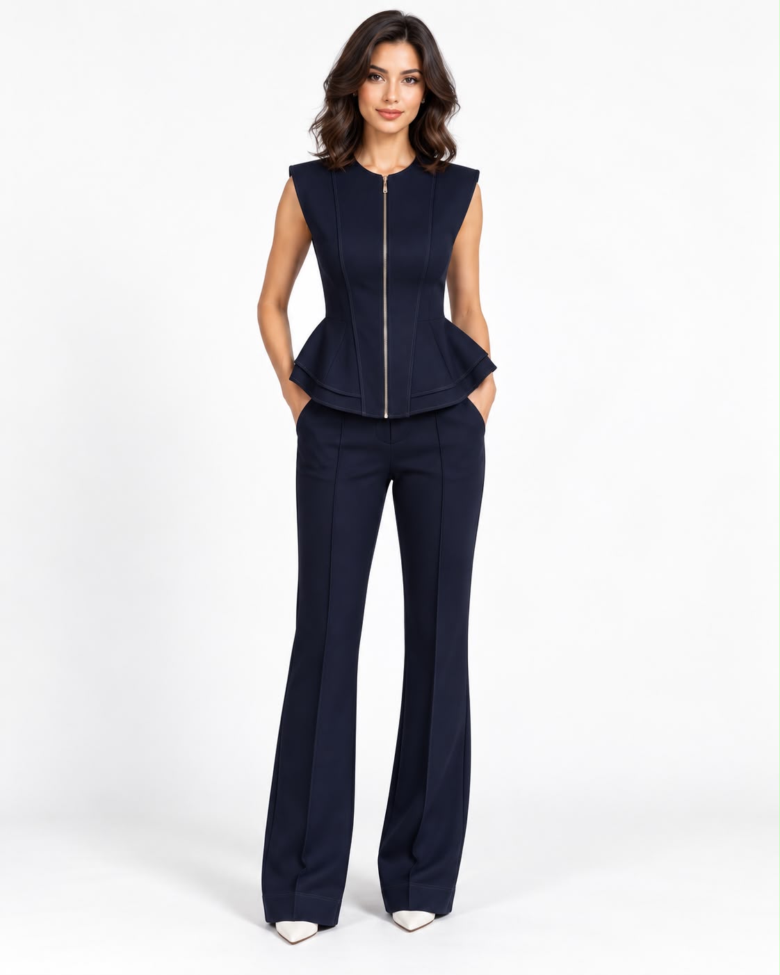 The Calliope Tailored Peplum Pant Set