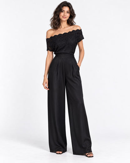 The Celine Off-Shoulder Trouser Set