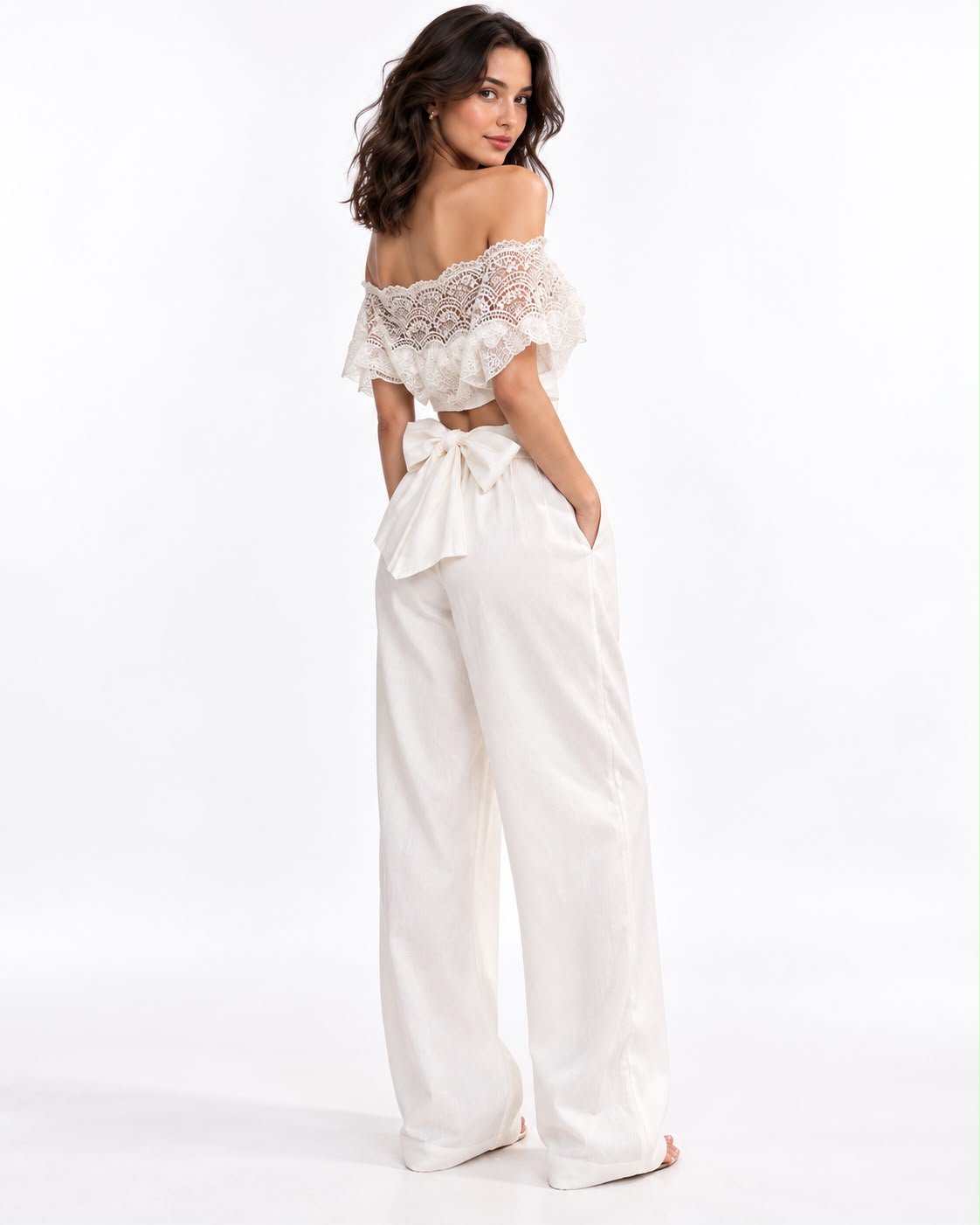 The Celine Off-Shoulder Trouser Set