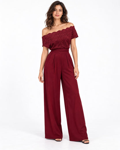 The Celine Off-Shoulder Trouser Set