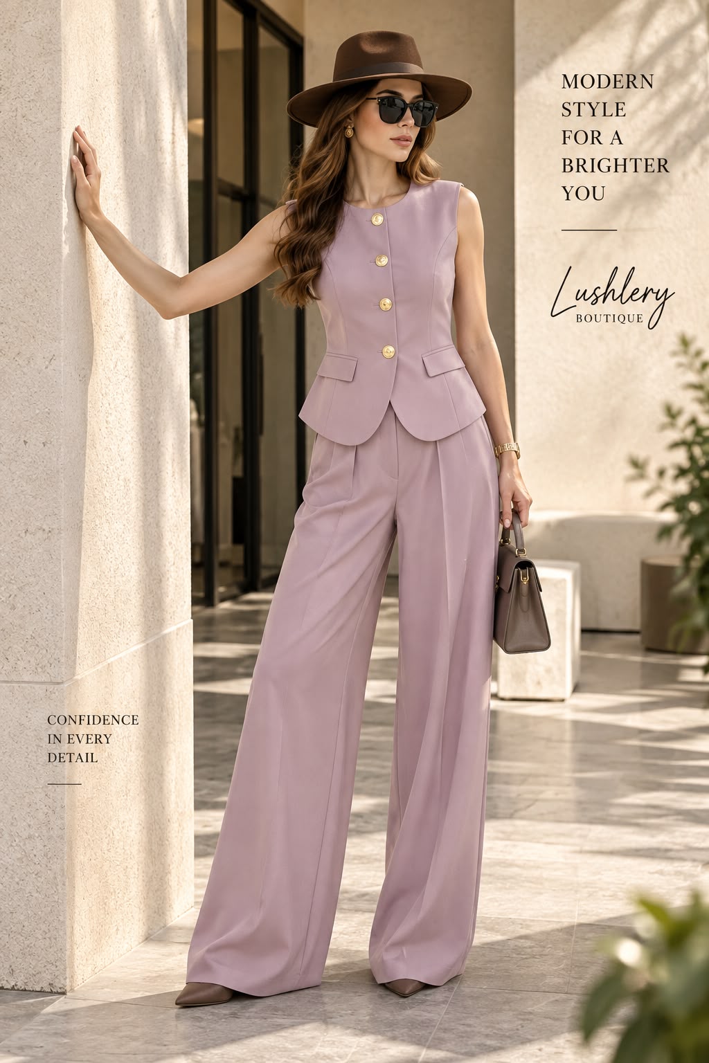 The Genevieve Curved Vest Set