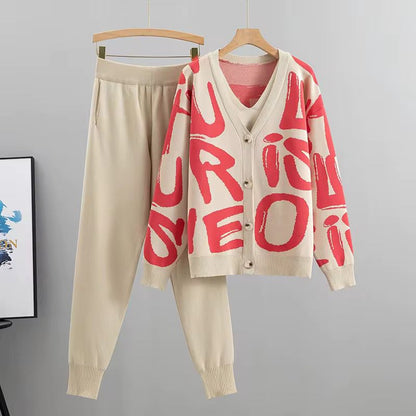 The Graffiti Cardigan & Knit 3-Piece Set