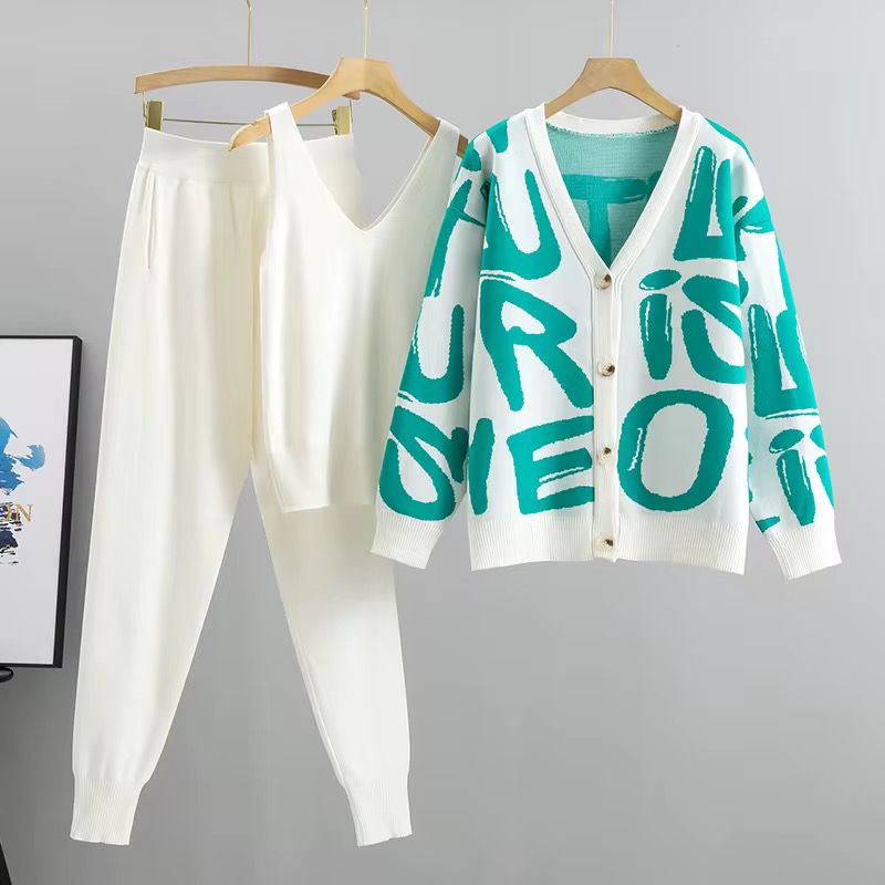 The Graffiti Cardigan & Knit 3-Piece Set