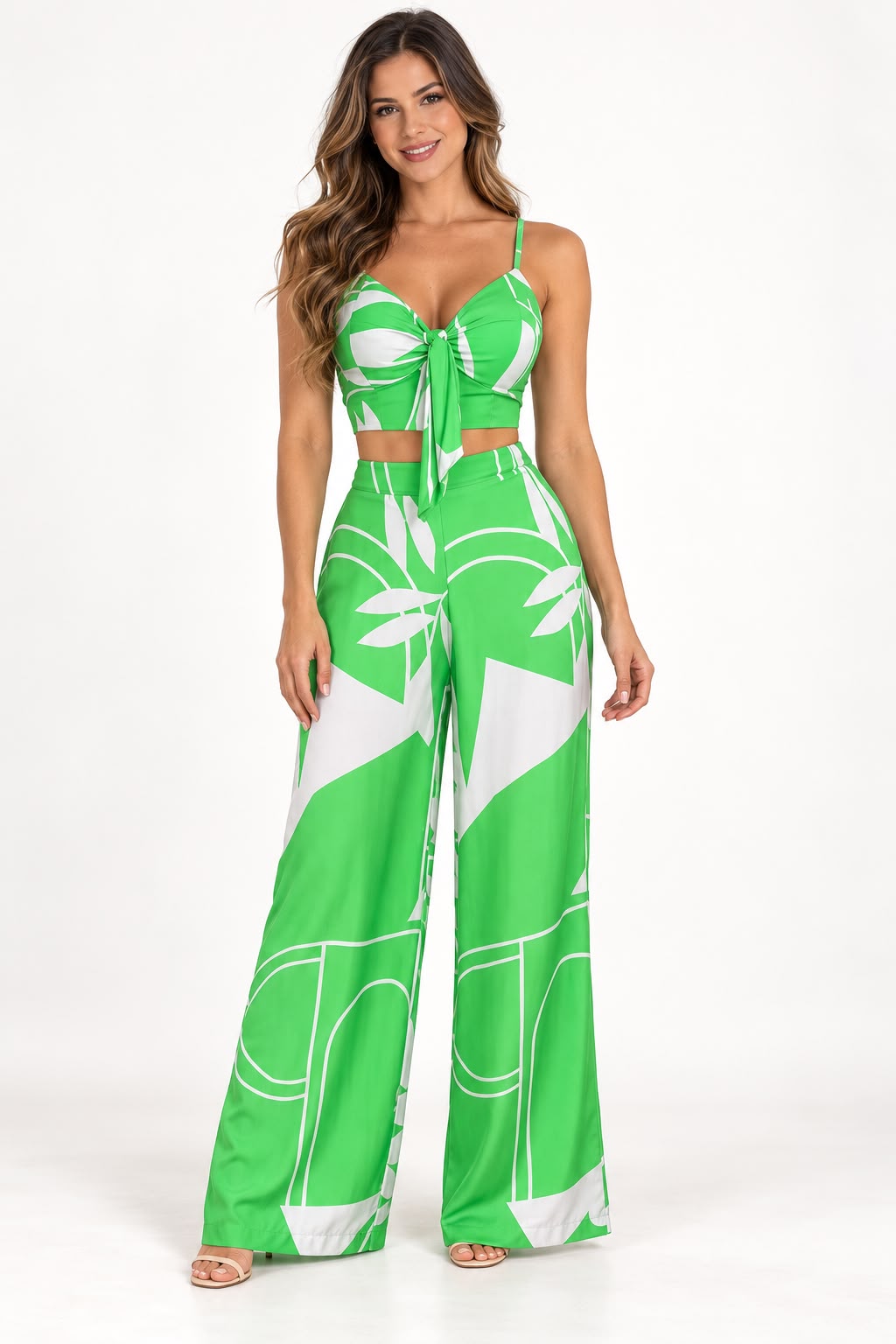 The Juliette Tropical Tie-Front Set