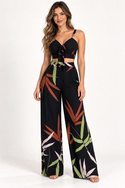 The Juliette Tropical Tie-Front Set