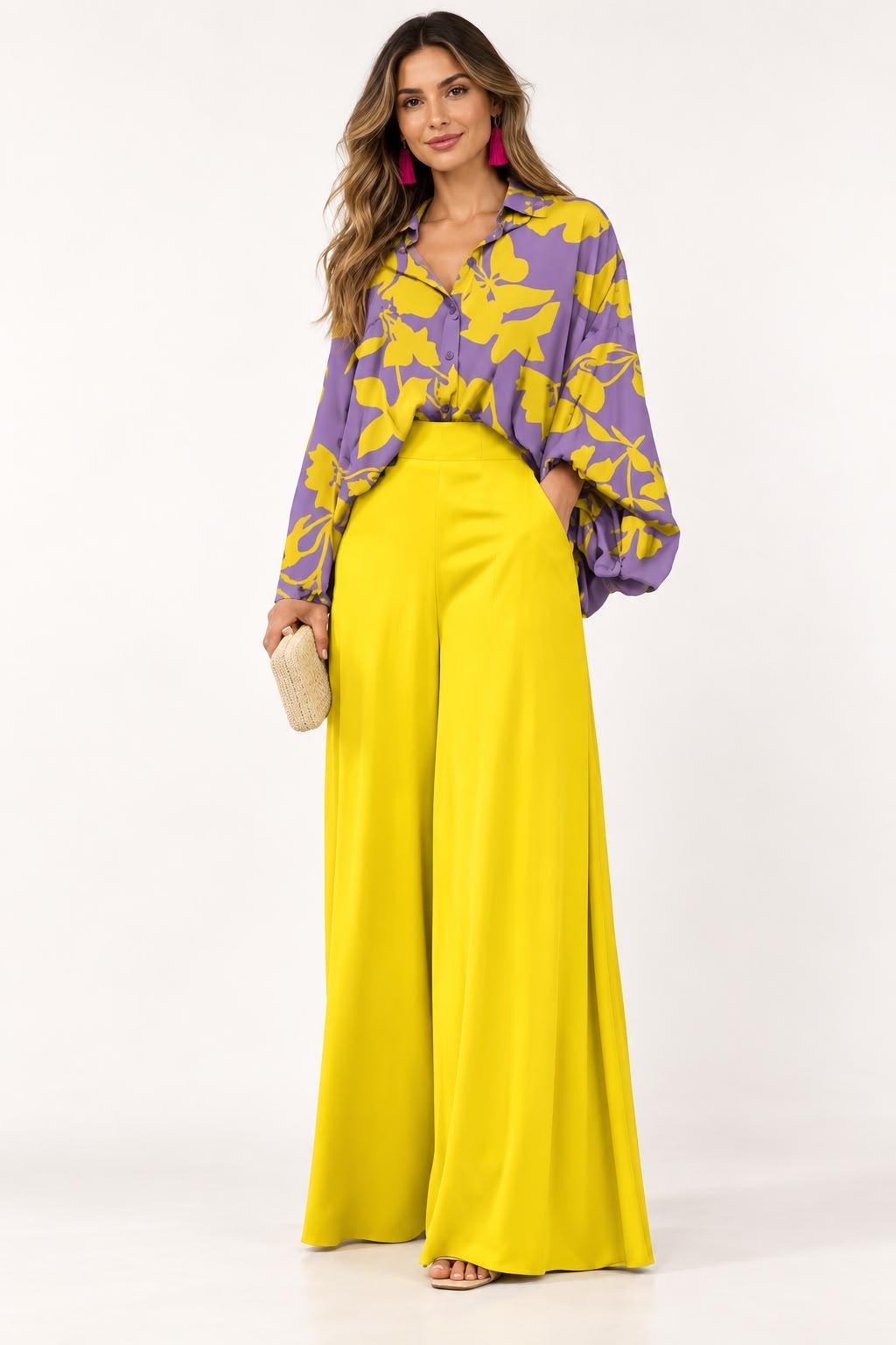 The Mathilde Balloon-Sleeve Pant Set