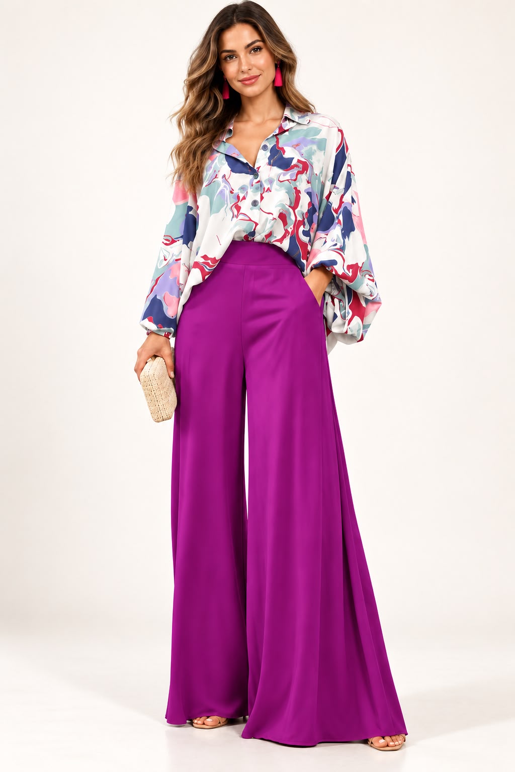 The Mathilde Balloon-Sleeve Pant Set