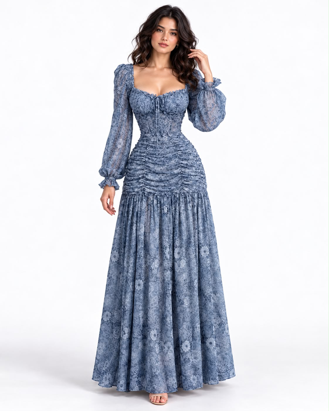 The Mathilde Ruffled Chiffon Gown