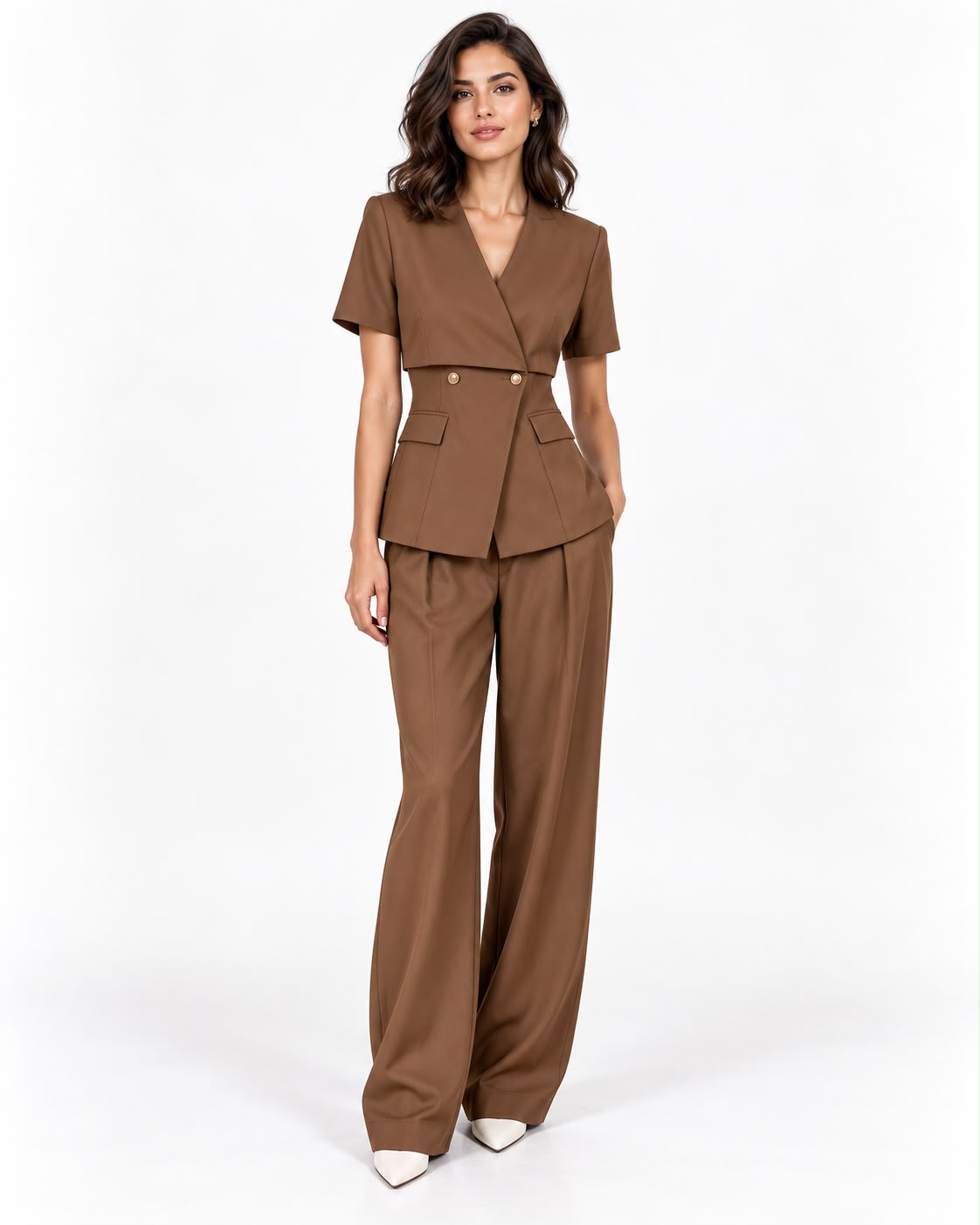 The Mathilde Short-Sleeve Suit Set