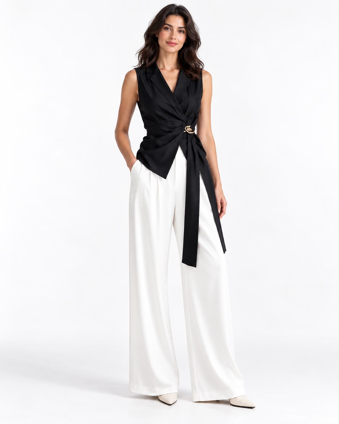 The Mathilde Wrap-Vest Set