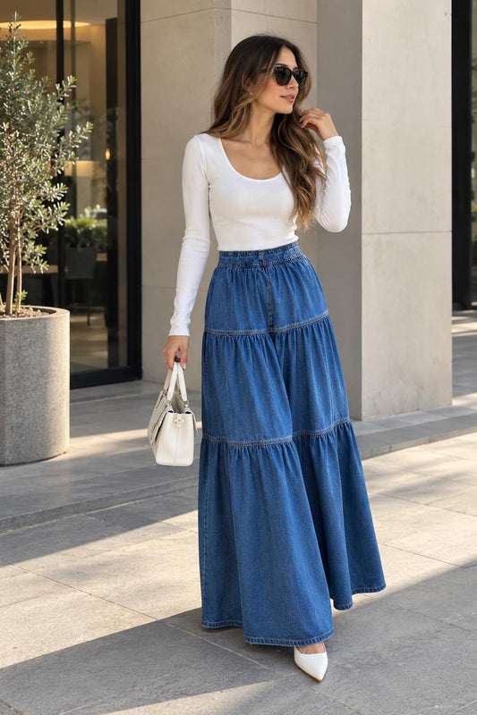 The Vivienne Knit & Denim Set
