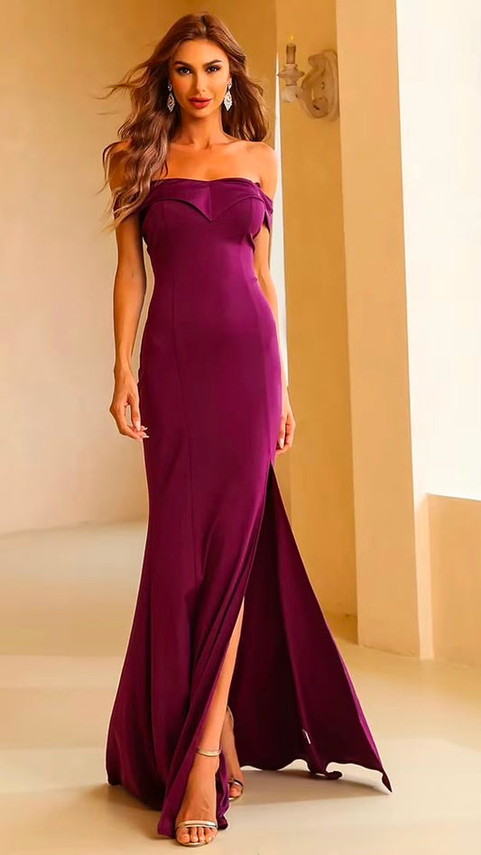 The Calliope Off-the-Shoulder Evening Gown