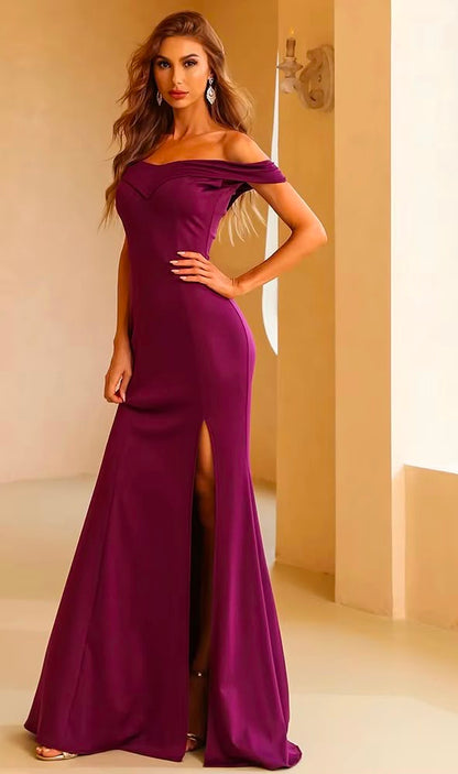 The Calliope Off-the-Shoulder Evening Gown